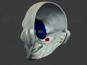 secuaces caballero oscuro payaso joker m&aacute;scara disfraz casco Modelo de impresión 3D