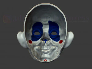 secuaces caballero oscuro payaso joker m&aacute;scara disfraz casco Modelo de impresión 3D
