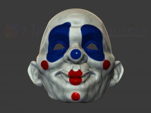 secuaces caballero oscuro payaso joker m&aacute;scara disfraz casco Modelo de impresión 3D