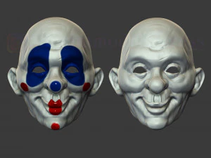secuaces caballero oscuro payaso joker m&aacute;scara disfraz casco Modelo de impresión 3D