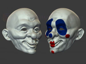 secuaces caballero oscuro payaso joker m&aacute;scara disfraz casco Modelo de impresión 3D