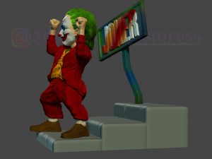 joker stylized statue movie dc comic 3D प्रिंट मॉडल