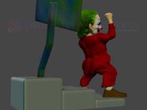 joker stylized statue movie dc comic 3D प्रिंट मॉडल