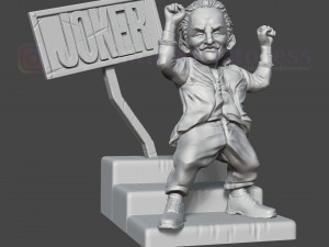 joker stylized statue movie dc comic 3D प्रिंट मॉडल