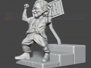 joker stylized statue movie dc comic 3D प्रिंट मॉडल