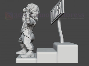 joker stylized statue movie dc comic 3D प्रिंट मॉडल