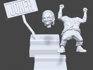 joker stylized statue movie dc comic 3D प्रिंट मॉडल