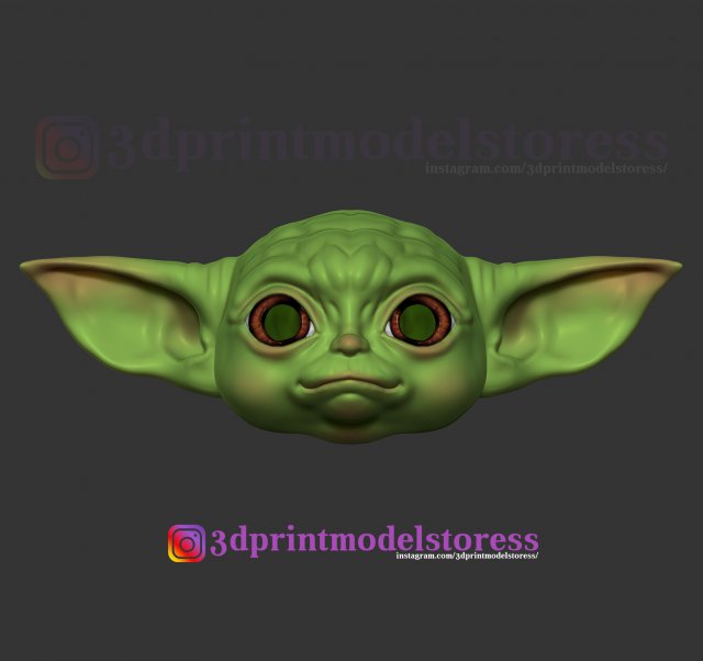 mandalorian baby yoda helmet costume cosplay star wars 3D Print