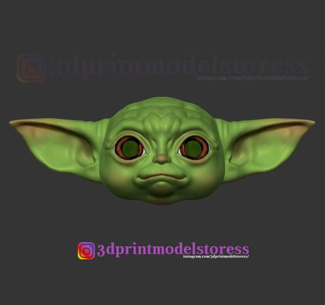 mandaloriano bebé yoda casco disfraz cosplay star wars Modelo de impresión 3D .c4d .max .obj .3ds .fbx .stl .blend