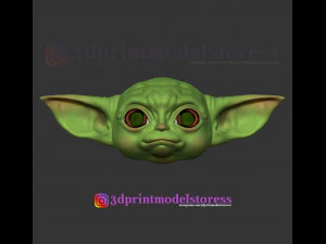 mandalorian baby yoda helm kostum cosplay star wars Model Cetak 3D