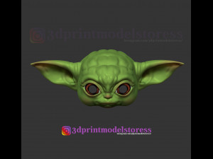 mandalorian baby yoda helmet costume cosplay star wars Model Cetak 3D