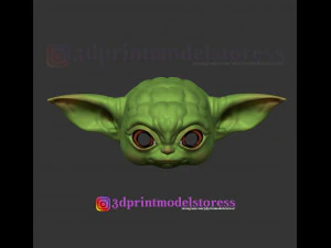 mandaloriano beb&eacute; yoda casco disfraz cosplay star wars Modelo de impresión 3D