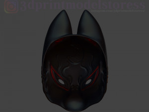 japanese fox mask demon kitsune cosplay costume helmet Modelo de impresión 3D
