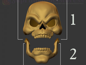 skeletor mask 1980 he-man costume cosplay helmet stl file 3d print model 3D 프린트 모델