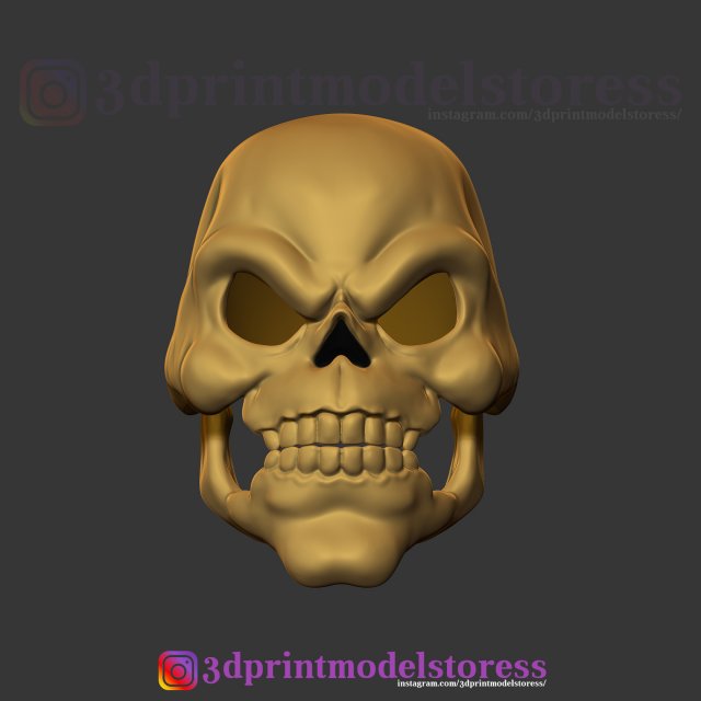 skeletor mask 1980 he-man costume cosplay helmet stl file 3d print model 3D  Принт Модель in Игрушки 3DExport