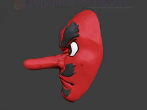 D&auml;monent&ouml;ter Sakonji Urokodaki Maske Kimetsu no Yaiba Cosplay Helm 3D Druckmodell