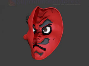 D&auml;monent&ouml;ter Sakonji Urokodaki Maske Kimetsu no Yaiba Cosplay Helm 3D Druckmodell