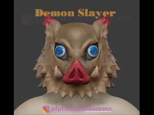 Demon Slayer Haganezuka Mask - 3D Print Model – Wireframe
