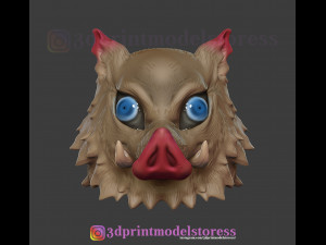 demon slayer inosuke mask kimetsu no yaiba cosplay helmet 3D Принт Модель