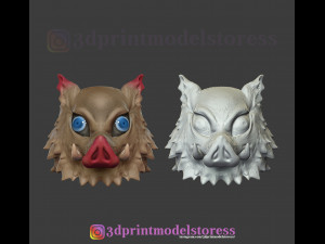demon slayer inosuke mask kimetsu no yaiba cosplay helmet 3D Принт Модель