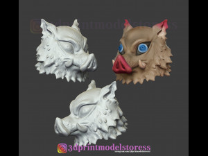 demon slayer inosuke mask kimetsu no yaiba cosplay helmet 3D Принт Модель