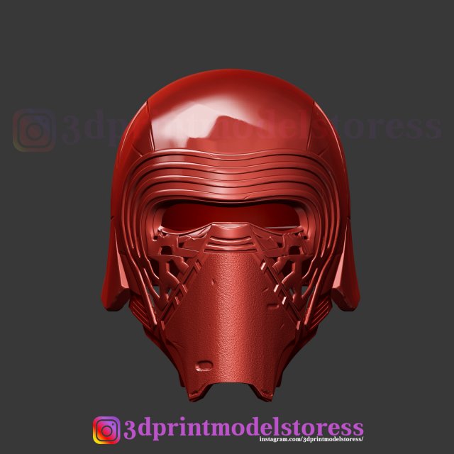 kylo ren helmet star wars cosplay costume stl file 3D Print Model .c4d .max .obj .3ds .fbx .stl .blend 