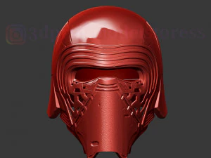 kylo ren kask yıldız savaşları cosplay kost&uuml;m stl dosyası 3D Baskı Modeli