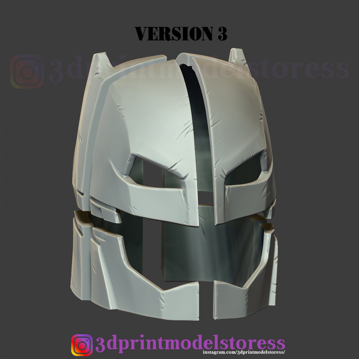 batman vs superman helmet cosplay dc comic 3d print model 3D Print Model in  Game Accessories 3DExport