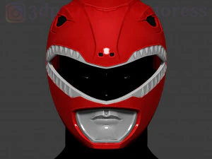 guardabosques rojo poderoso morphin power ranger casco cosplay archivo stl Modelo de impresión 3D