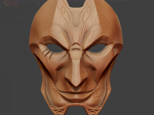 league of legends jhin mask costume cosplay lol helmet 3D Print Model