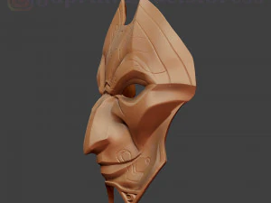 liga de leyendas jhin m&aacute;scara disfraz cosplay lol casco Modelo de impresión 3D