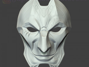league of legends jhin mask costume cosplay lol helmet 3D Print Model