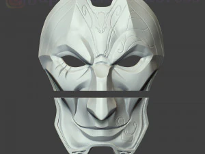 liga de leyendas jhin m&aacute;scara disfraz cosplay lol casco Modelo de impresión 3D
