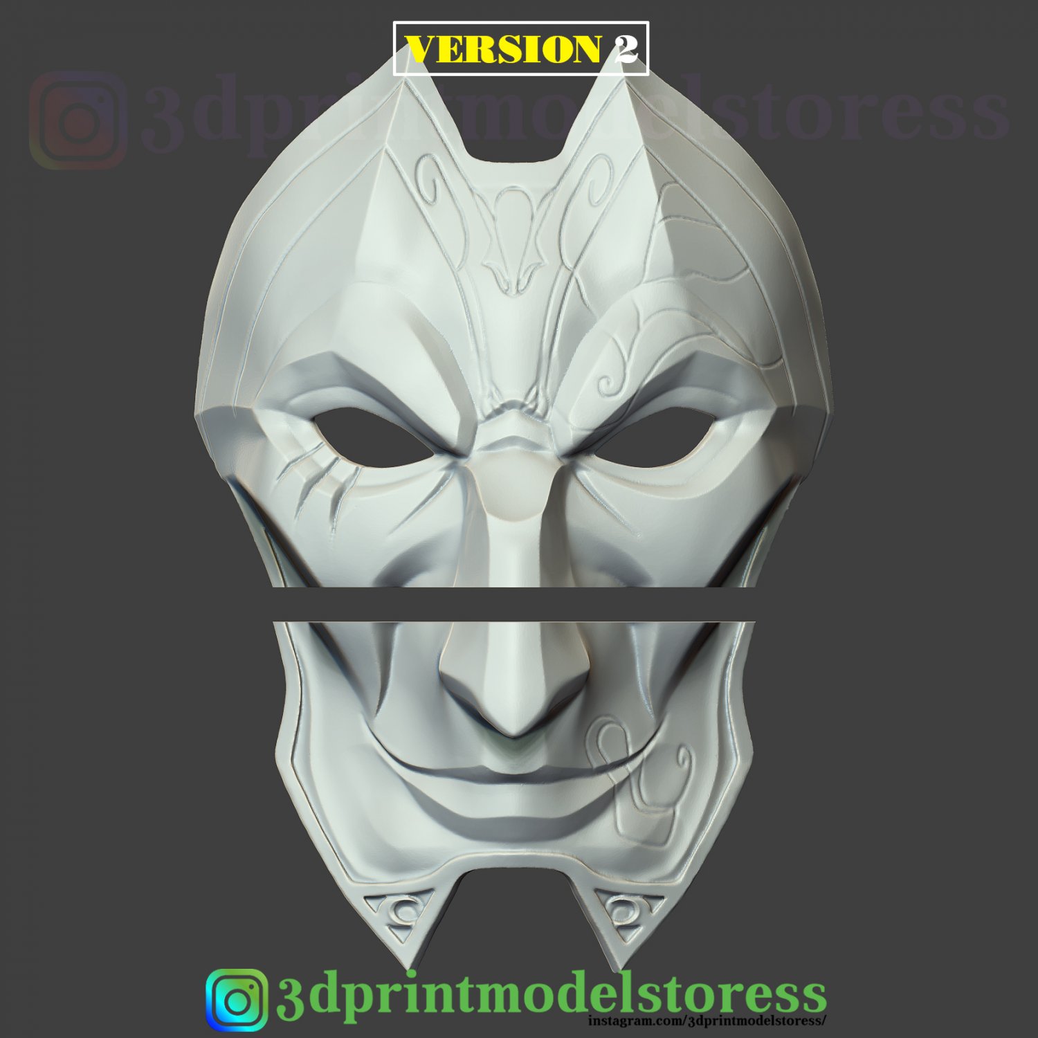 Krigsfanger slutningen Globus league of legends jhin mask costume cosplay lol helmet 3D Print Model in  Robotics 3DExport