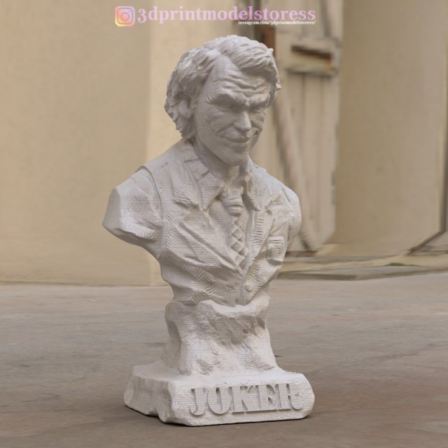 joker heath ledger bust sculpt 3d print model 3D Принт Модель .c4d .max .obj .3ds .fbx .stl .blend 