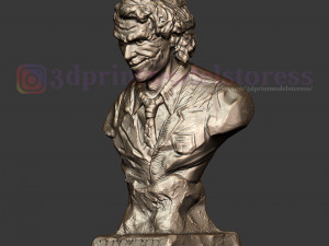 joker heath ledger bust sculpt 3d print model 3D Принт Модель