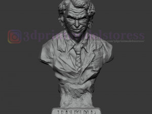 joker heath ledger bust sculpt 3d print model 3D Принт Модель
