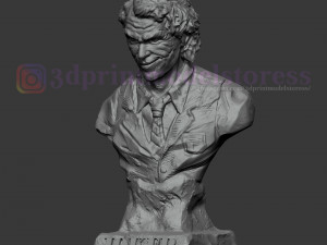 joker heath ledger bust sculpt 3d print model 3D Принт Модель