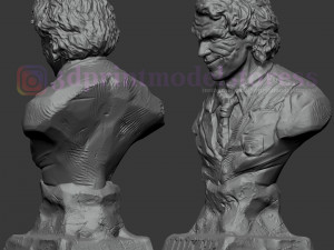 joker heath ledger bust sculpt 3d print model 3D Принт Модель