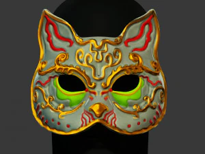 spider splicer kitty mask - splicer cat mask cosplay helmet 3D Print Model