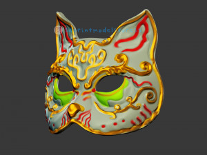 spider splicer kitty mask - splicer cat mask cosplay helmet Model do druku 3D
