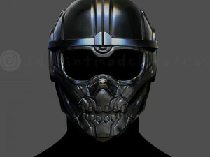 m&aacute;scara de capataz vi&uacute;va negra capacete da maravilha Modelo de Impressão 3D