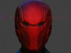red hood helmet - red hood injustice cosplay mask 3d print model Model Cetak 3D