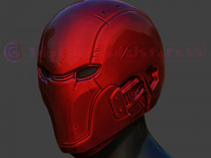 red hood helmet - red hood injustice cosplay mask 3d print model Model Cetak 3D