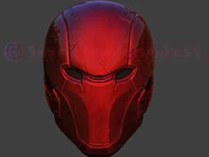 red hood helmet - red hood injustice cosplay mask 3d print model Model Cetak 3D