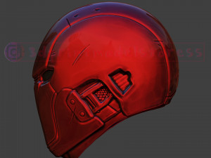red hood helmet - red hood injustice cosplay mask 3d print model Model Cetak 3D