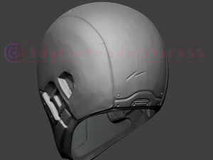 red hood helmet - red hood injustice cosplay mask 3d print model Model Cetak 3D