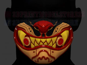 M&aacute;scara de tigre kitsune casco de cosplay japon&eacute;s modelo de impresi&oacute;n 3D Modelo de impresión 3D
