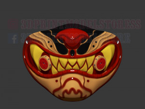 tiger mask kitsune japanese cosplay helmet 3d print model Modèles 3D en vedette