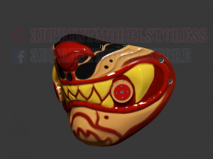 tiger mask kitsune japanese cosplay helmet 3d print model Modèles 3D en vedette